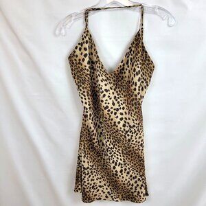 Victoria's Secret Chemise Small Cheetah Animal Print Lingerie Nightie Silky Sexy